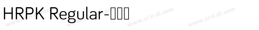 HRPK Regular字体转换